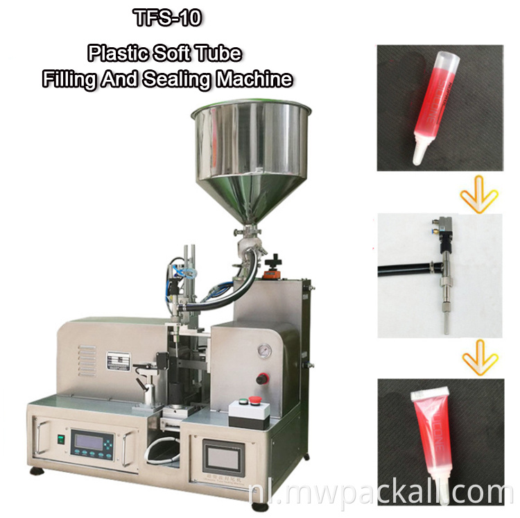 Ultrasone plastic buisvulling afdichtmachine voor cosmetische/ultrasone plastic gelamineerde buisvulling en afdichtmachine